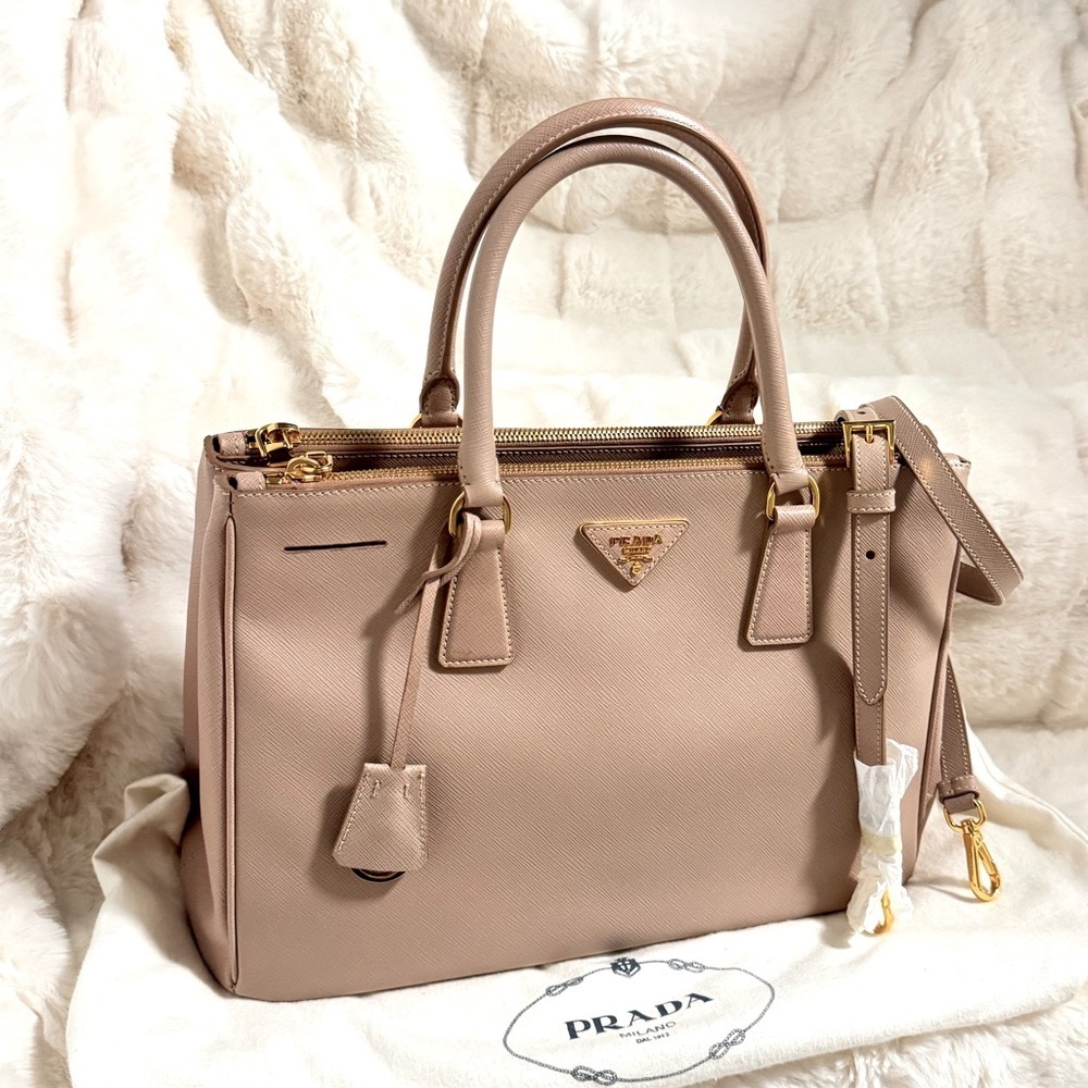 Prada Saffiano Double Zip Tote